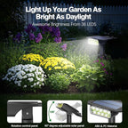 4 Pack Solar Spot Lights Outdoor Waterproof IP68, Auto On/Off Bright Solar Powered Spotlights with Wall Mount & Ground 2 IN 1, Adjustable Solar Landscape Lights for Outside Yard Garden Pathway