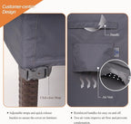 WJ-X3 Large Grey Patio Furniture Cover, 108W x 84D x 31H Inch - Image 6