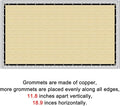 Garden Privacy Screen Fence, 6 x 50 ft HDPE Mesh with Grommets in Sand