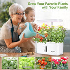 Indoor Garden System 19 Watt LED Growing Light Upgrade 2 Self-Watering Soil-Cultivated Growing Pots Gardening Gifts for Mom Plant Pot for Vegetables Herbs Tomato(No Seeds&Soil)