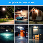 4Pack-60W LED Flood Light Outdoor,6600lm LED Work Light with 6FT US Plug,IP66 Waterproof Exterior Security Lights,6000K Daylight White Outside Floodlights Slim design for Playground Yard Stadium