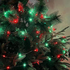 66Ft 200 LED Christmas Fairy Lights Plug in, Waterproof String Lights Outdoor & Indoor 8 Modes with Timer Bedroom Decor, Twinkle Lights for Bedroom Party Holiday Christmas Decorations (Red and Green)