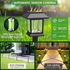 Solar Outdoor Lights, 12 Pack Solar Pathway Lights Waterproof, Landscape Lighting for Path Walkway Lawn Garden Yard Outside Décor, Black