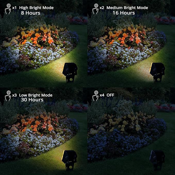 Solar Spotlights Outdoor Waterproof IP65 Landscape Spot – White, 42ft