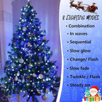 String Lights 165ft with 500 Blue LEDs, IP44 Waterproof for Outdoor Use