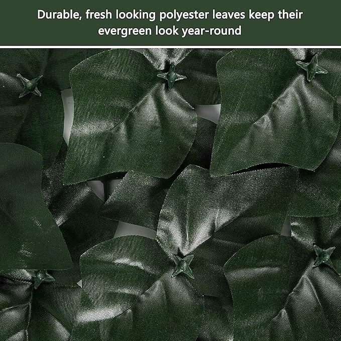 Decorative Fence Privacy Screen, Green Artificial Ivy Roll 59.1 x 98.4 in