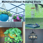 3 Pack, 20 Inch Hanging Baskets Chain, Hanging Chains with Hooks Flower Pot Chain Replacement Plant Hangers for Planters, Bird Feeders and Lanterns (Hook, 3)