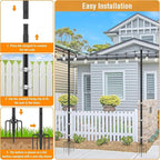 AILBTON 4 Pack 2.8Ft String Light Poles,Light Poles for Outside String Lights,Outdoor Light Poles with Fence Bracket,Metal Pole Stand for Patio,Backyard,Deck