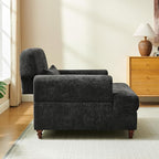 Chaise Lounge Chair Indoor with Adjustable Backrest, Oversized Accent Armchair for Living Room & Bedroom, Upholstered Mid-Century Reading Chair, Comfy Single Sofa Chair, Modern Living Room Chair