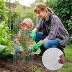 Plant Protector Cages 12 Pack, Galvanized Steel, 12 x 24 in with Stakes