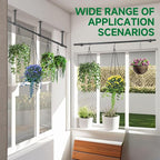 Hanging Planters Rod – Plant Hanger Indoor for Window Ceiling, Hanging Plant Shelf for Wall Planter House Plants, Plant Shelves Metal Holder Bar 63In (Pots, plants, chains not included)