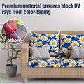 Cushion Covers 8 Pack Stretch Fit Daisy Flower Patio Slipcovers
