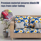 Cushion Covers 8 Pack Stretch Fit Daisy Flower Patio Slipcovers