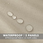 HolidayIdeas 6 Panels Linen Outdoor Curtains - Image 2