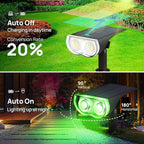 Consciot Solar Spot Lights Outdoor, Halloween Decorations 22 LEDs IP67 Waterproof Color Changing Solar Outdoor Lights, 8 Colors, 2-in-1 Adjustable Wall Lights for Garden Yard Pathway, 4 Pack (RGB)