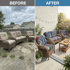 Cushion Covers, 12-Piece Stretch Paisley Outdoor Patio Set