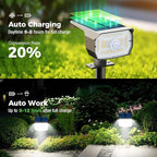 nipify 6 Pack Solar Lights Outdoor Waterproof, Motion Sensor Spot Lights 3 Modes Solar Powered Spotlights 2-in-1 Auto On/Off Landscape Lighting for Outside Yard Wall Garden, Cool White