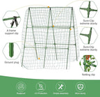 2PCS Cucumber Trellis for Climbing Plants Outdoor, Garden Trellis for Raised Bed Garden,Vegetable Grow Supports with Climbing Net for Tomato Bean Squash, Grape Zucchini (2PCS)