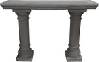 Emsco Group 2316 Lightweight Natural Sandstone Garden Shelf with Columns, 48", Granite