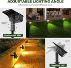 Kingsyard Solar Color Changing Lights 8 Colors, USB & Solar Powered Lights Outdoor Waterproof IP68, Multicolor RGB Outdoor for Garden Yard Landscape Decor, 2 Pack