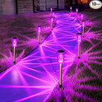 Christmas Solar Lights Outdoor 10 Pack Solar Pathway Lights Outdoor Halloween Decorations Waterproof Yard Lighting for Driveway Garden Walkway Path Landscape Lawn