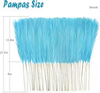 Faux Pampas Grass Stems, Light Blue, 50 Pack, 21.6 Inch Artificial