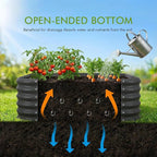 2-Pack 4x1.5ft Galvanized Raised Garden Bed, Outdoor Planter Bed, Metal Planter Box for Gardening and Planting,Dark Grey