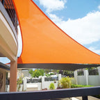 E&K Sunrise 16' x 16' x 16' Sun Shade Sail Triangle Canopy Shade Cover UV Block for Patio Backyard Garden Outdoor (Orange)