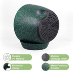 12 inch Large Self Watering Pots, Planter, Plant Pots with Mesh Drainage Holes for Indoor Outdoor House Plants and Garden, Plastic Flower Pots with Reservoir, Black with Green Speckles