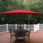 Simple Deluxe 9' Patio Umbrella Outdoor Table Market Yard Umbrella with Push Button Tilt/Crank
