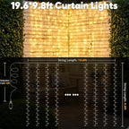 Curtain String Lights 600 LED Warm White with 8 Modes
