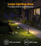 LUTEC 12V Low Voltage Pathway Lights, Die-cast Aluminum Pathway Lights with Connectors，IP65 Waterproof Outdoor Landscape Lighting, 3W 240LM Warm White 3000K for Path, Yard, Garden, 8 Pack