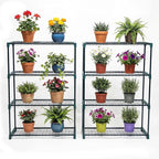 Panana 4 Tier Garden Greenhouse Steel Staging Shelving Plant Stand Garden Shelving Unit Garage Storage Racking, 2 Pack Plant Racks