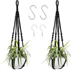 Augshy Macrame Hanging Planter, 2 Pack Hanging Planters for Indoor Plants Indoor Outdoor Decor Handmade Hanging Plant Holder(35 Inch)