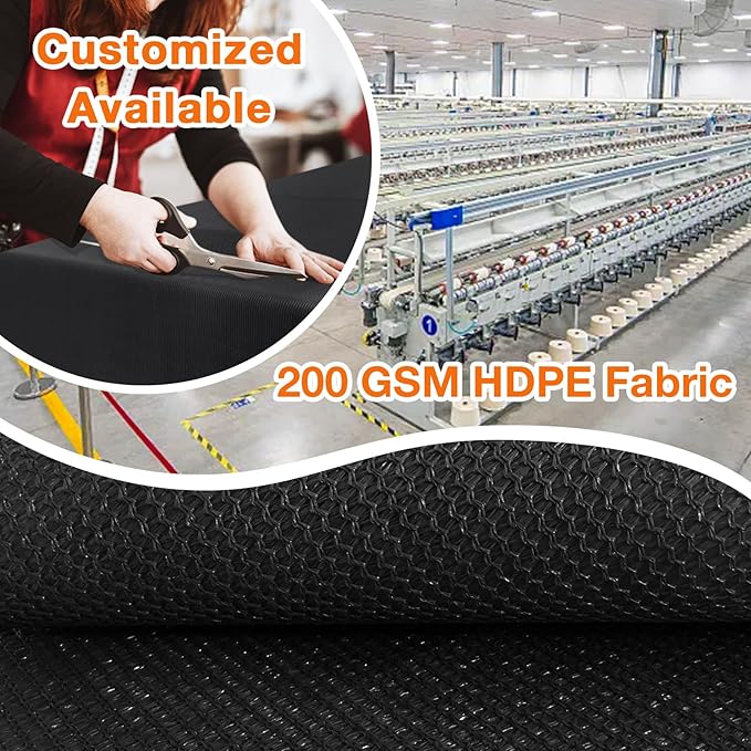 Artpuch Outdoor Pergola Shade Cover 12x12 FT Sun Shade Cloth with Grommets Black 90% UV Protection Canopy Patio Privacy Screen (Customized Available)