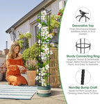 6.2ft Garden Obelisk Trellis for Climbing Plants Rustproof Metal Pipe with Heavy Duty Plastic Coated Garden Outdoor Indoor Potted Plant Support for Clematis Vine Jasmine Support