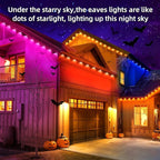 Permanent Outdoor Lights,400ft RGB Outdoor Led Lights,Music Synchronised Eave Light with APP/Remote Control,Waterproof Eave Lights for Halloween,Christmas,Festivals,Parties(Two 200ft Rolls)