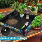 3 PCS 29.5"x 29.5" Waterproof Repotting Mat for Plant Transplanting and Mess Control