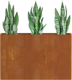 Cor Ten Steel Planters – 32x12x24H Inch Rectangular Planter Box | Weather-Resistant Design for Garden, Patio, or Porch (Rustic)