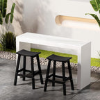 Stoog All-Weather Bar Stools Set of 4, 28" Height Outdoor Bar Stools, Low Maintenance, for Patio, Deck, Kitchen Counter, and Garden, Black