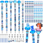Decorative Garden Stakes, 158 Piece DIY Fairy Wand Kit in Aqua