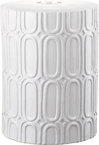 Safavieh Castle Gardens Collection Melody Antique White Glazed Ceramic Garden Stool