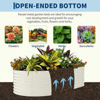 Garvee 2 Pack Galvanized Raised Garden Beds - 8x4x2ft Planter Box for Vegetables, Flowers, Rust-Resistant Garden Box, Easy Assembly Raised Beds, Durable Planters for Outdoor Plants, Beige
