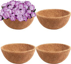 Y&M Pack of 4 12" Pre-Formed Round Coco Fiber Coco Liner Hanging Basket Liners,Coco Replacement Liner for Hanging Basket