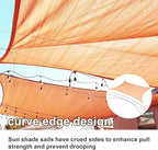 SUNLAX Sun Shade Sail 15' x 22' Peach Fuzz Rectangle Canopy Sail Shade Cover UV Block Permeable Sunshade Outdoor for Patio Backyard Deck Pergola (We Make Custom Size)
