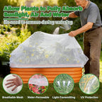 KEOHOL 3-Pack Garden Netting for Raised Beds, 59.1" × 27.6" × 17.7" Rectangular Plant Covers with Ultra-fine Mesh, UV Protected HDPE Plant Netting for Vegetables Flowers Fruits