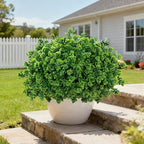 Artificial Fake Outdoor Plants for Spring Summer Decoration, 12 Bundles Fake Plastic Roses UV Resistant Look Real Faux Plants for Planter Outside Front Door Porch Patio Balcony Garden Indoor Yard Urn