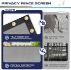 Windscreen4less Privacy Fence Screen Heavy Duty Windscreen Fencing Mesh Fabric Shade Net Cover with Brass Grommtes for Outdoor Wall Garden Yard Pool Deck, 6'x244' Light Gray