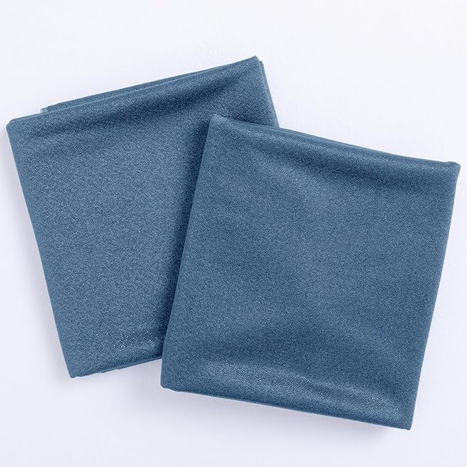 Outdoor Curtain Chiffon Arch Drape, Dusty Blue Sheer, 29 x 236 In