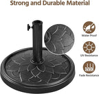 Yaheetech 18'' Umbrella Base 26.5lbs Heavy Duty Patio Umbrella Stand, Round Umbrella Base Stand, Resin Umbrella Holder for Outdoor, Garden, Yard, Black